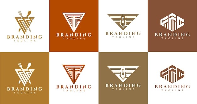 餐具刀叉三角形标志logo