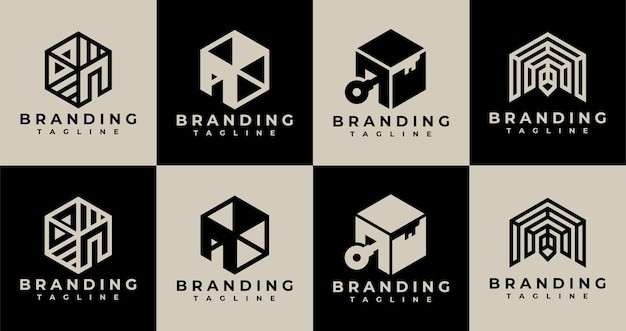 抽象室内空间标志logo