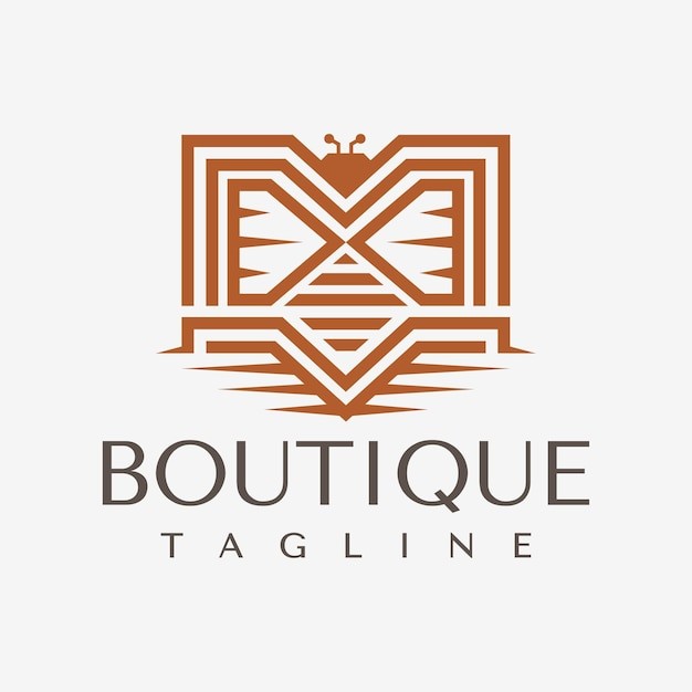 线条无限蝴蝶标志logo