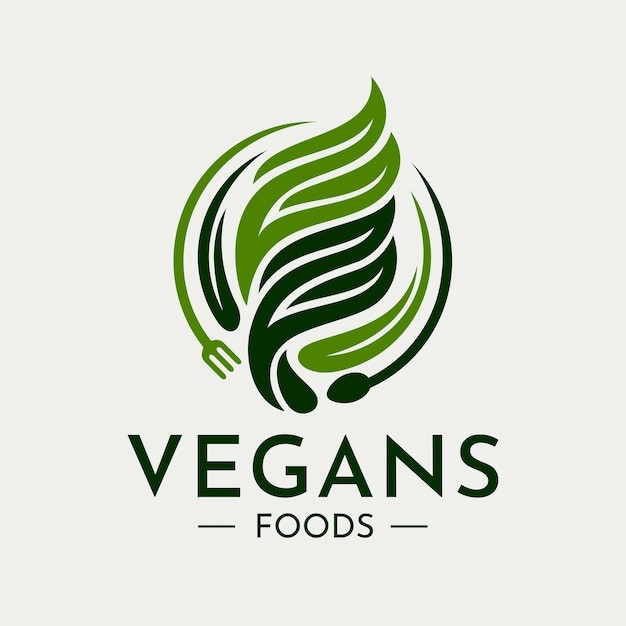 素食绿色食品字母ff标志logo