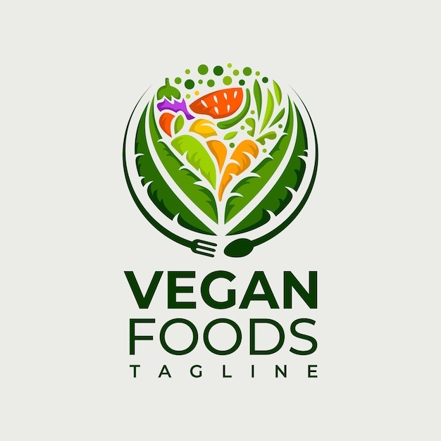 素食蔬菜食品标志logo