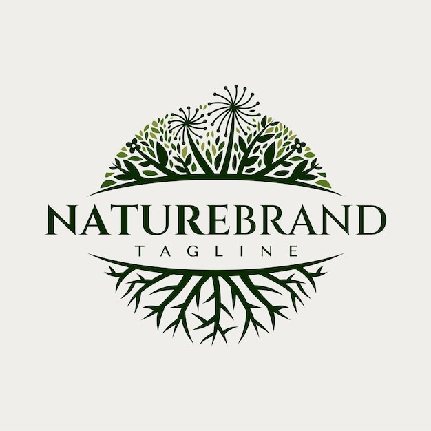 自然植物叶子树木标志logo