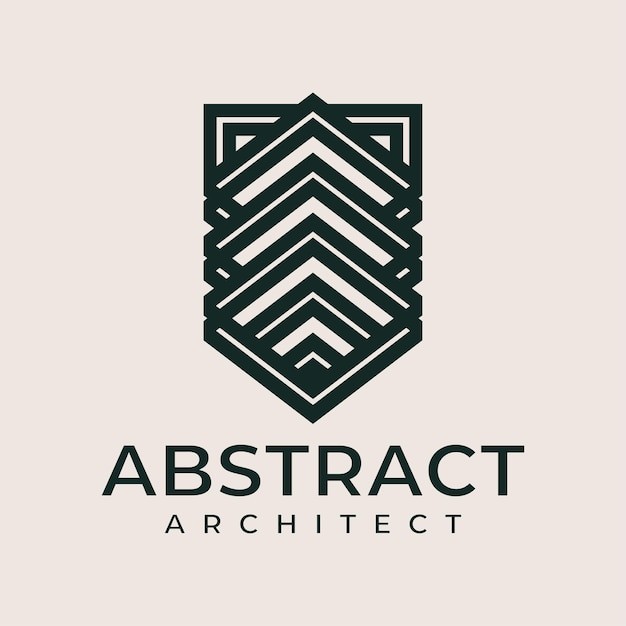 层叠盾牌标志logo