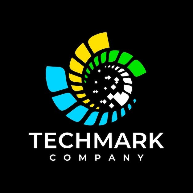 科技抽象汇聚标志logo