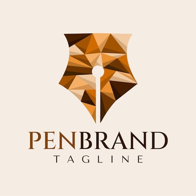 钢笔尖笔头标志logo