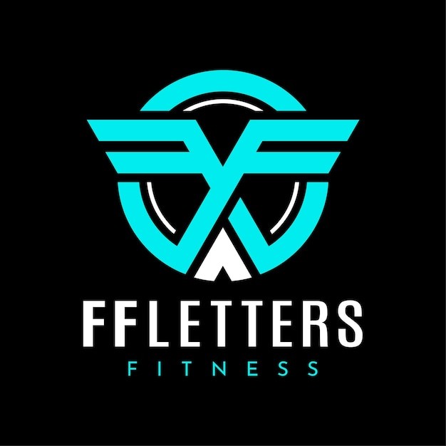 健身房字母ff标志logo