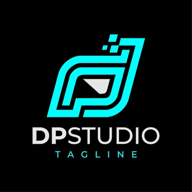 字母dp眼睛标志logo