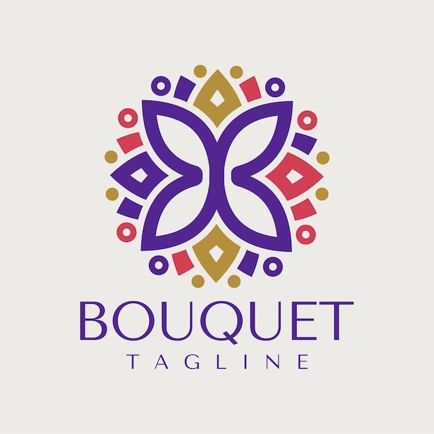 花瓣蝴蝶标志logo