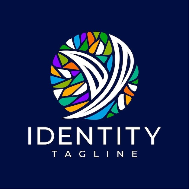 飞鸟彩色玻璃标志logo