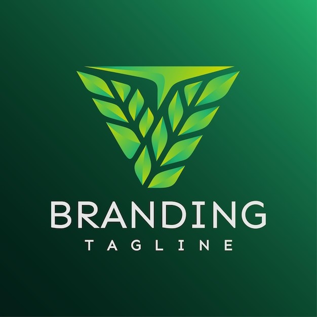 麦穗植物标志logo