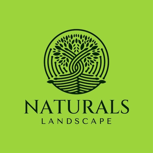 自然绿色树木植物标志logo