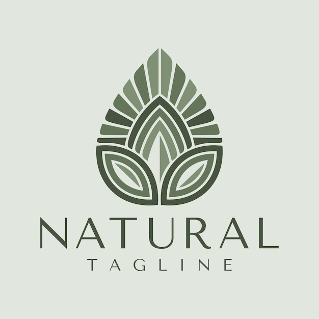 自然叶子标志logo