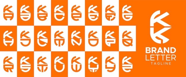 字母kh字母kk标志logo