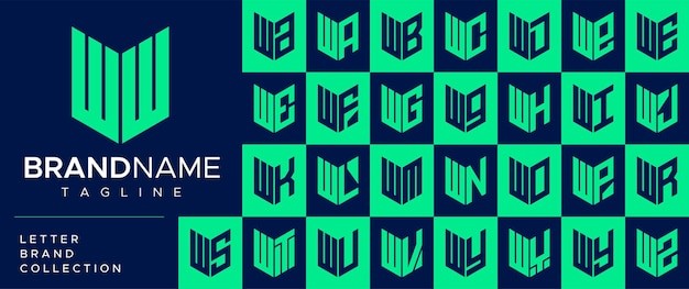 字母ww字母wa标志logo