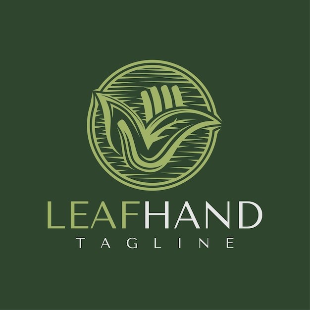 植物叶子树叶手掌标志logo