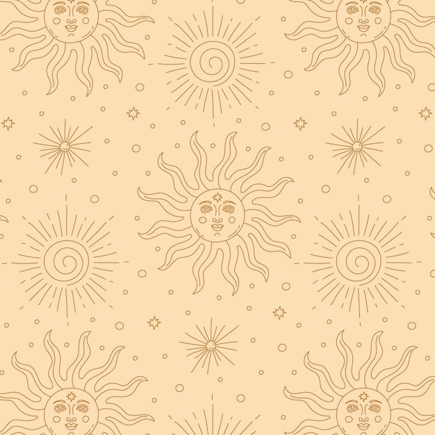 手绘卡通太空星空主题印花插画图案花纹