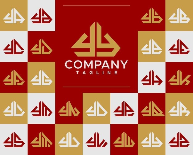 华丽钻石珠宝字母yy y标志logo组合