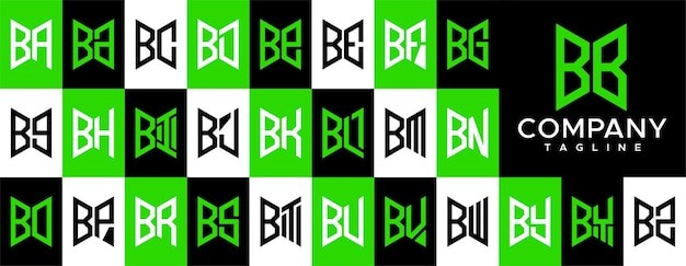 现代抽象字母bb b标志logo