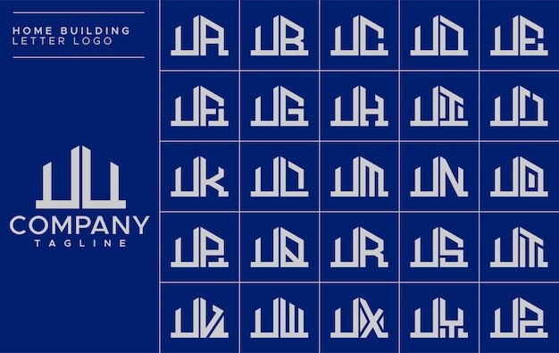 房子 uu u 字母标志logo