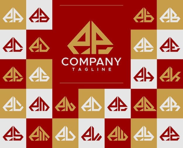 华丽钻石珠宝字母 pp p 标志logo