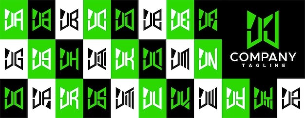 现代抽象 jj j 字母标志logo