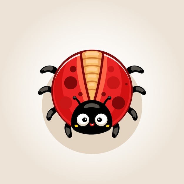 手绘卡通瓢虫插画