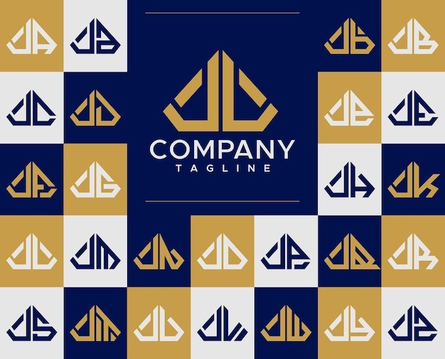 华丽钻石珠宝字母 jl j 标志logo