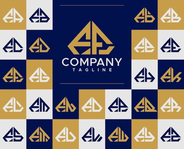 华丽钻石珠宝字母 ff f 标志logo