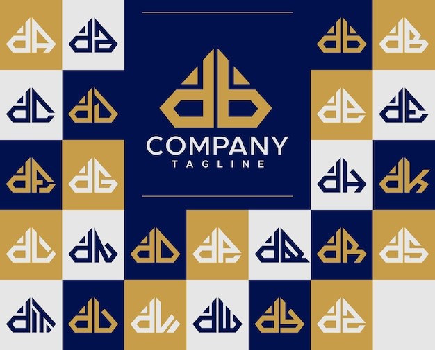 华丽钻石珠宝字母 dd d 标志logo