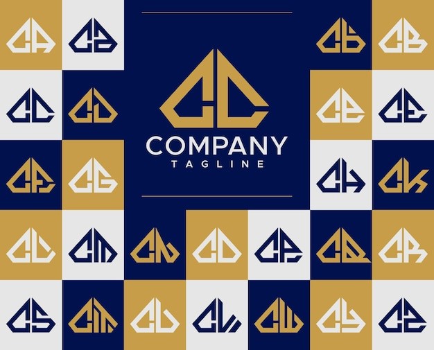 华丽钻石字母 cc c 标志logo