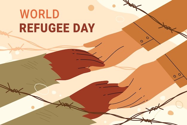 世界难民日背景模板