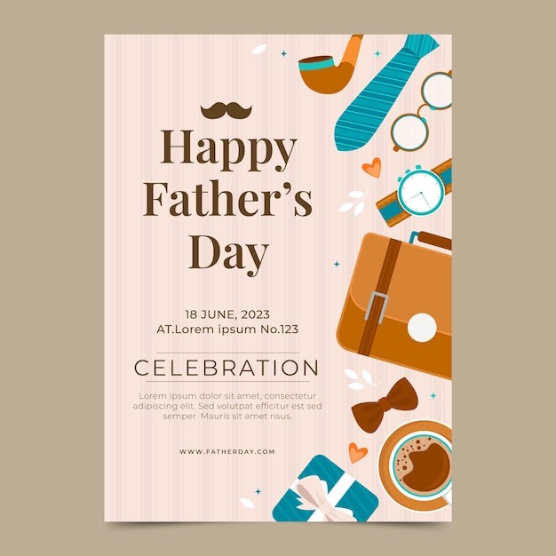 父亲节活动垂直海报模板