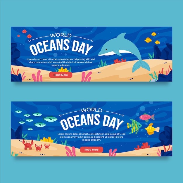 世界海洋日活动横幅模板