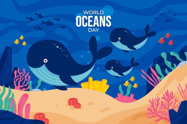 世界海洋日活动背景模板