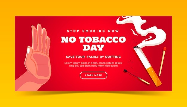 世界无烟日横幅模板