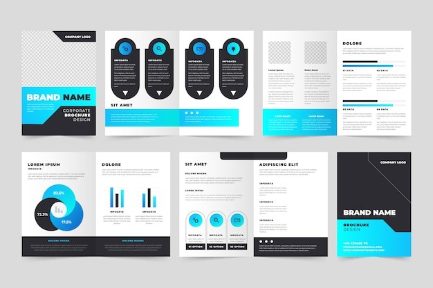 渐变企业宣传册模板