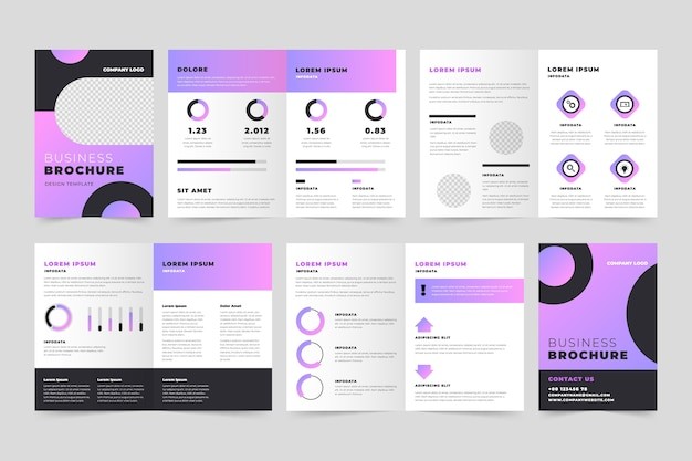 渐变企业宣传册模板