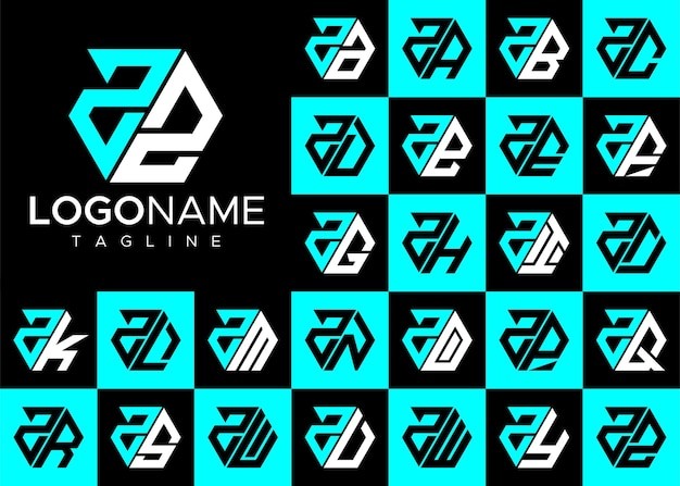 六边形z字母z标志logo