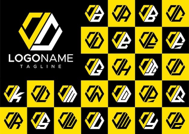 六边形J字母j标志logo