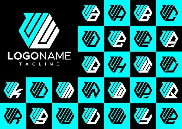 六边形u字母u标志logo