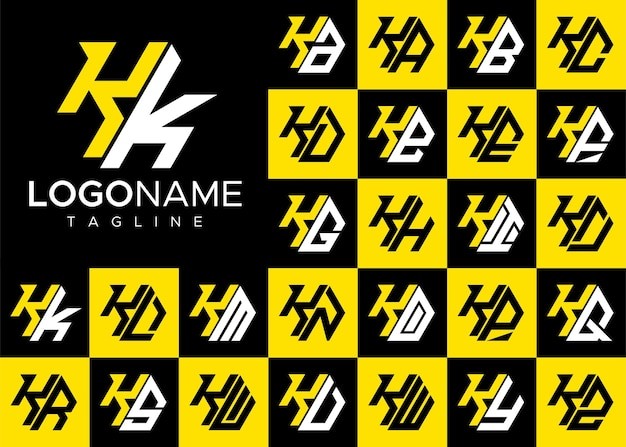 六角k字母K标志logo