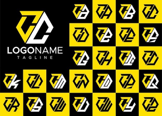 六边形c字母C标志logo