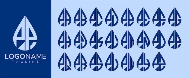 水滴p字母p标志logo