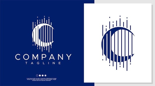 抽象线c首字母标志logo