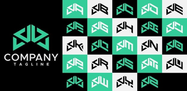 向上箭头字母vv标志logo