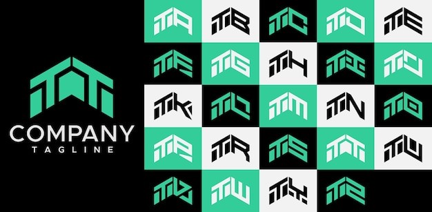 向上箭头字母tt标志logo