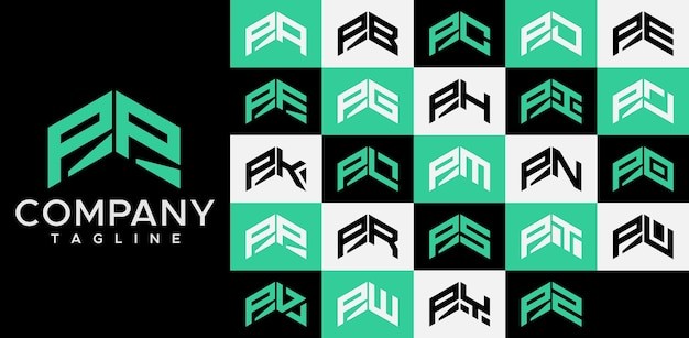 向上箭头字母pp标志logo