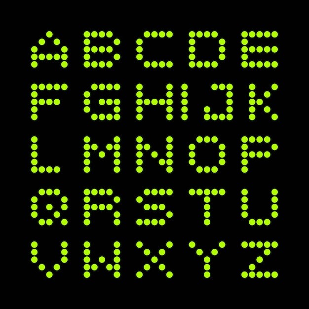 液晶显示效果字母数字