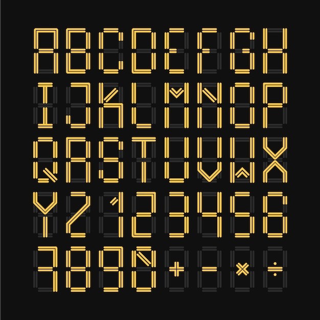 液晶显示效果字母数字