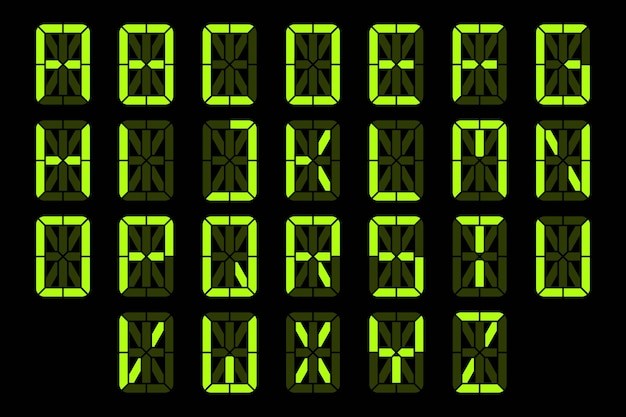 液晶显示效果字母数字